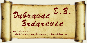 Dubravac Brdarević vizit kartica
